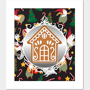 Gingerbread House Wonderland Posters and Art
